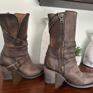 Freebird Brown Heeled Boots